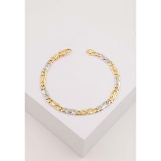 MUAU Schmuck  Bracelet Carrera bicolore jaune/blanc or 750, 22cm, 5mm 