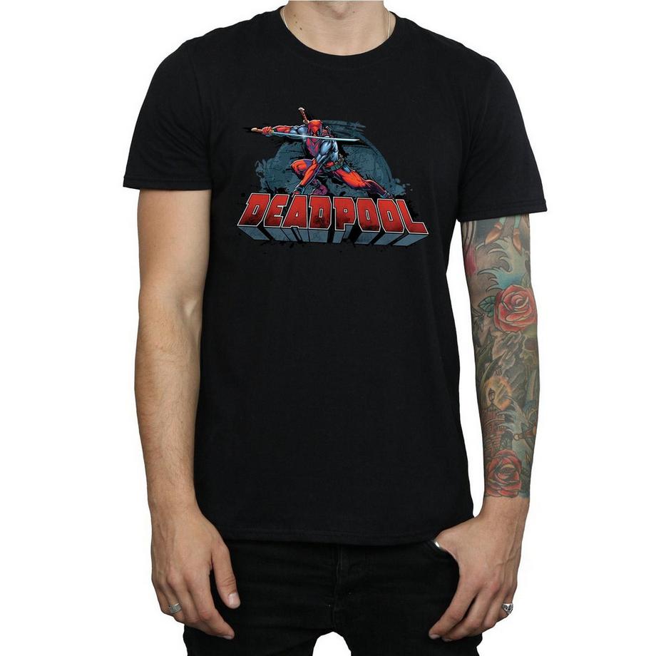 MARVEL Deadpool T-Shirt Stampa Grafica  