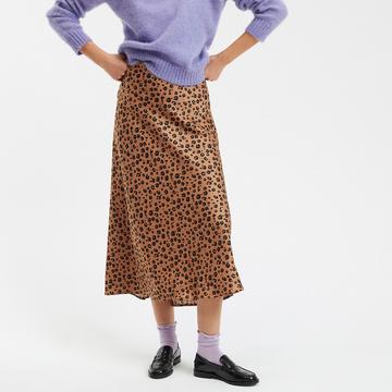 Ausgestellter Rock MARION mit Animal-Print