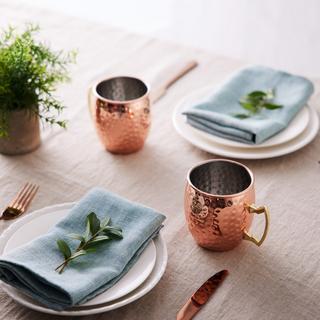 Oak & steel Edelstahl Moscow Mule Gläser 4er Set  