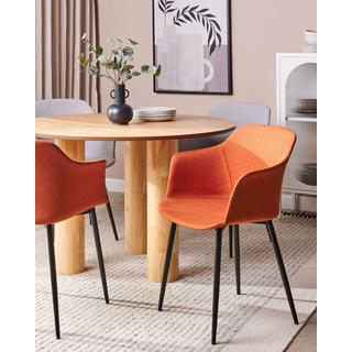 Beliani Esszimmerstuhl 2er Set aus Stoff Retro ELIM  