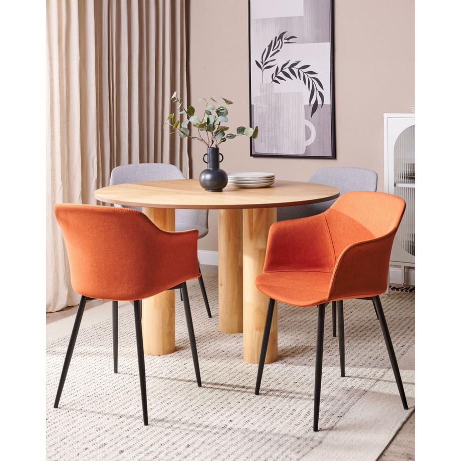 Beliani Esszimmerstuhl 2er Set aus Stoff  ELIM  