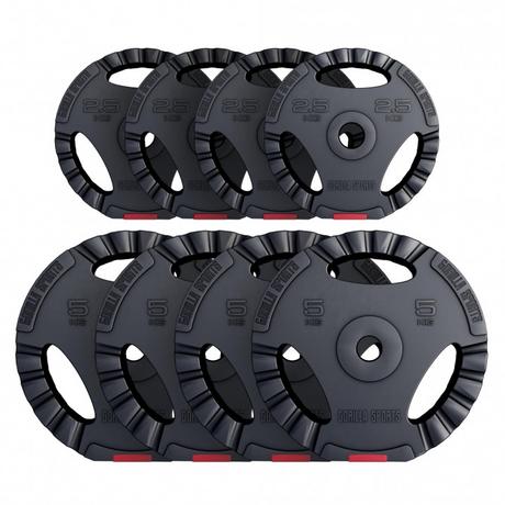 Gorilla Sports  Gripper Kunststoff Hantelscheiben 1,25 - 15 KG 