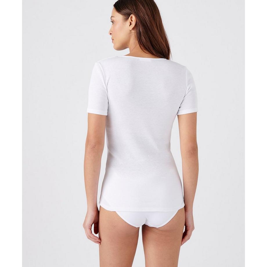 Damart Kurzarm-Shirt Guipure-Spitze  