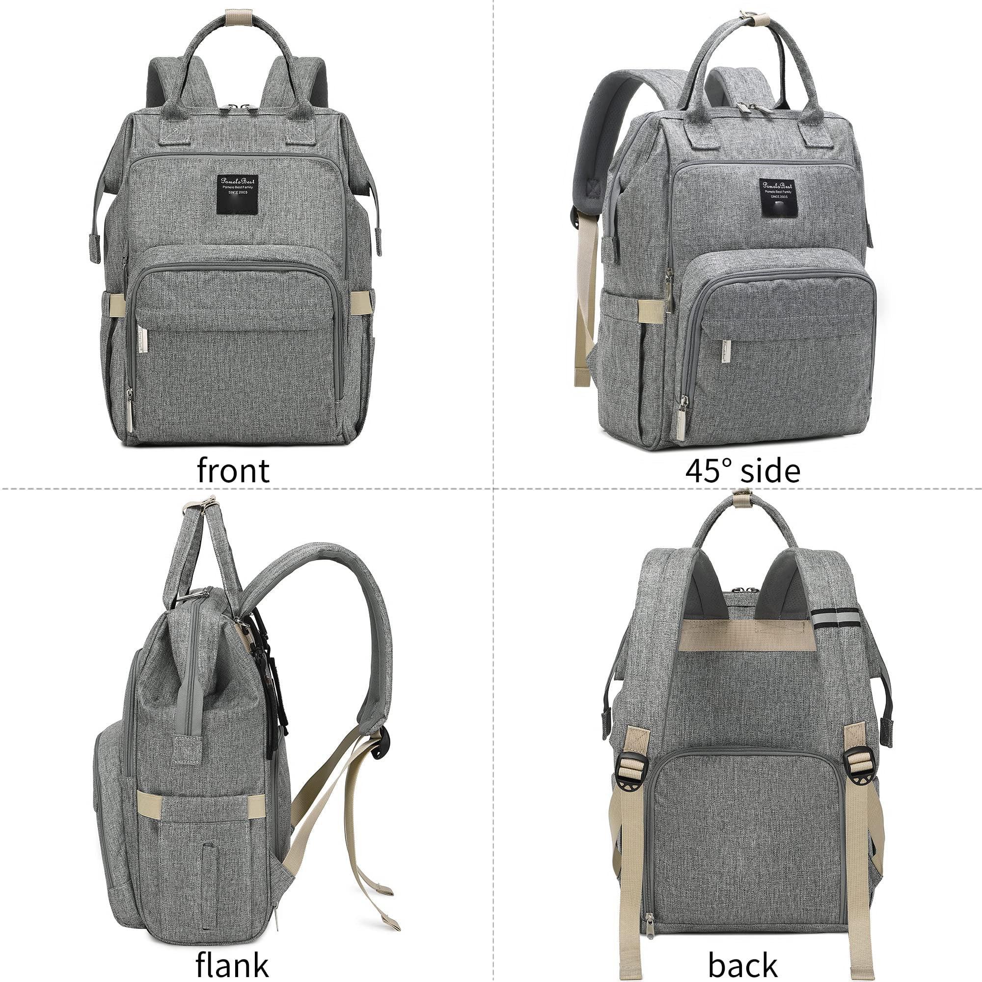 Only-bags.store Wickelrucksack stylischer Wickelrucksack mit Wickelauflage multifunktionaler wasserabweisender Großraumrucksack für unterwegs  