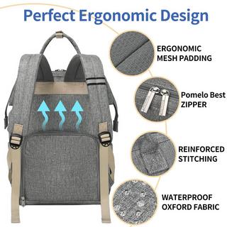 Only-bags.store Wickelrucksack stylischer Wickelrucksack mit Wickelauflage multifunktionaler wasserabweisender Großraumrucksack für unterwegs  