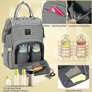 Only-bags.store Wickelrucksack stylischer Wickelrucksack mit Wickelauflage multifunktionaler wasserabweisender Großraumrucksack für unterwegs  