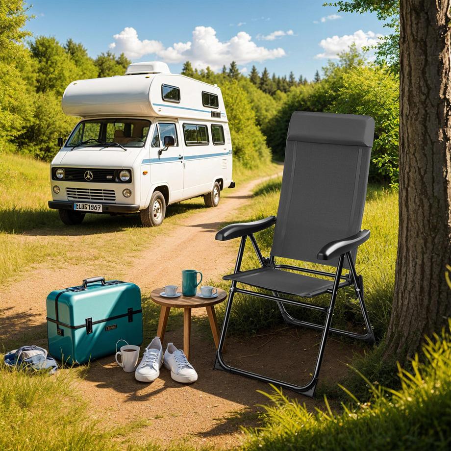 Tectake  Sedia da campeggio Müritz Pieghevole Set di 4 