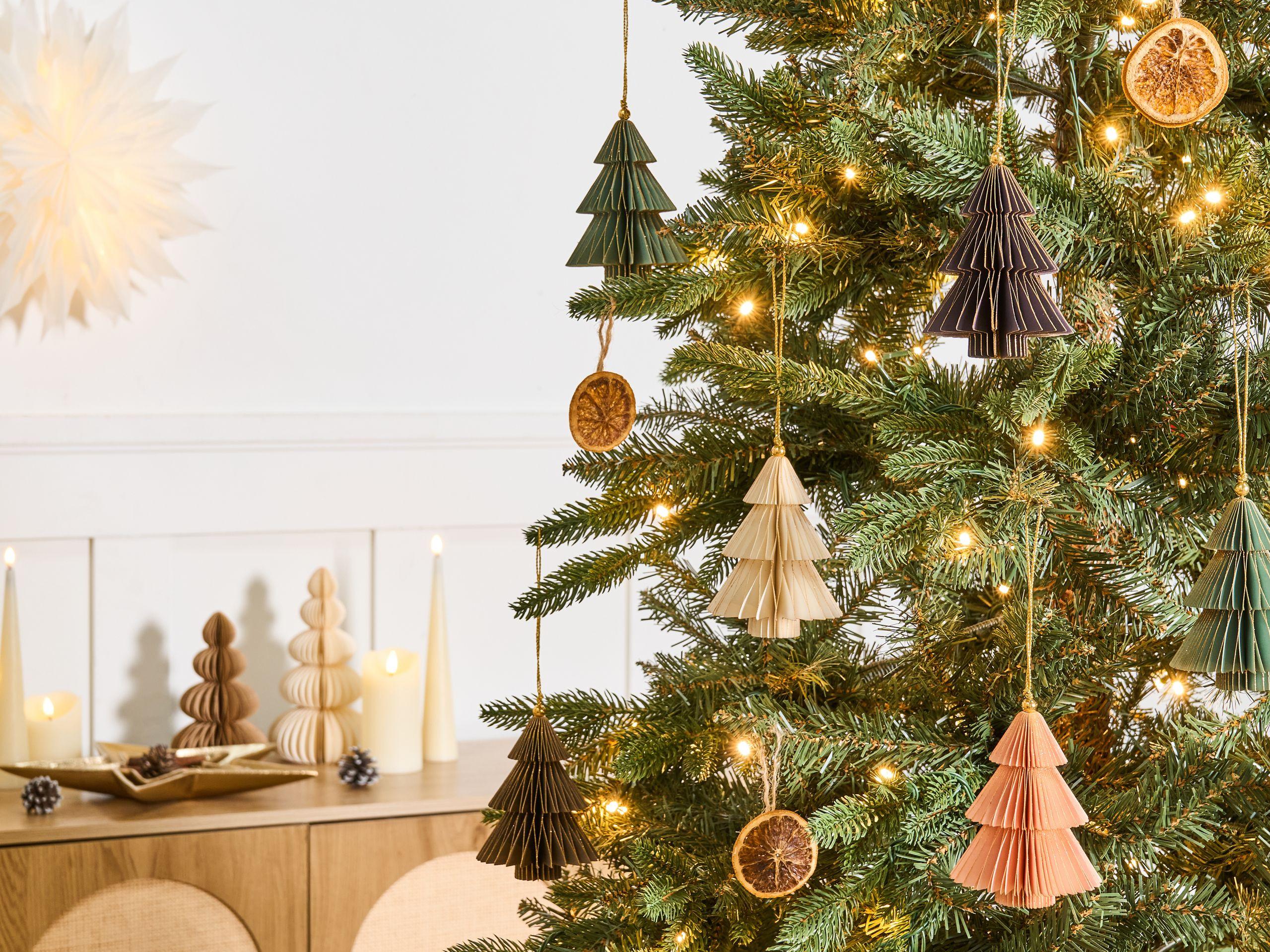 Beliani Weihnachtsbaumschmuck 20er Set aus Papier Klassisch GUDENA  