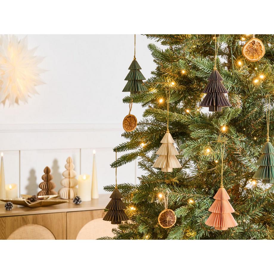 Beliani Set di 20 decorazioni per l'albero di Natale en Carta Classico GUDENA  