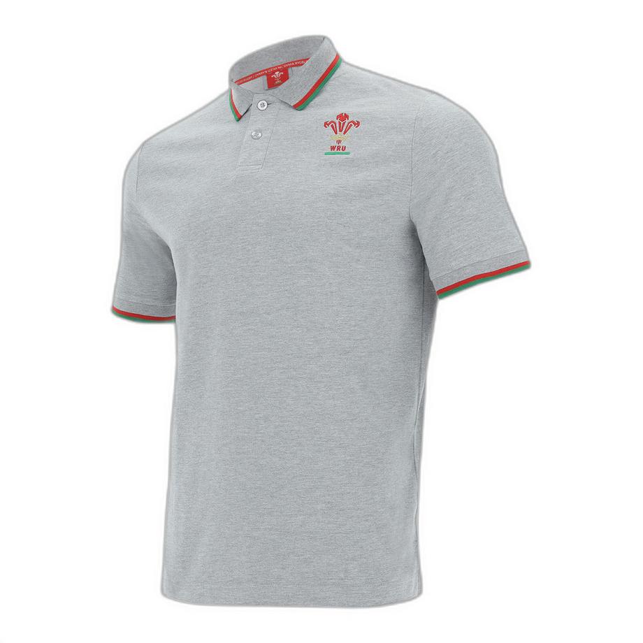 poloshirt aus baumwollpikee pays de galles rugby 2020/21
