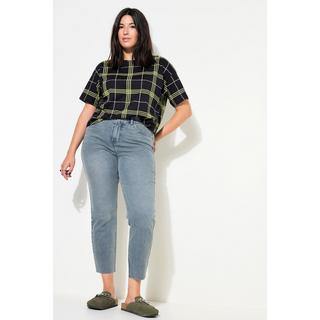 Studio Untold  Mom-Jeans, Wide Legs, 5-Pocket, cut Saum 