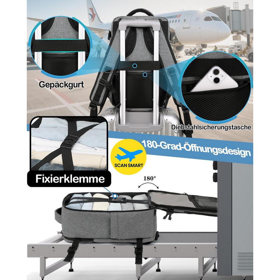 Only-bags.store Handgepäckrucksack Klein für Ryanair, Reiserucksack Tasche  
