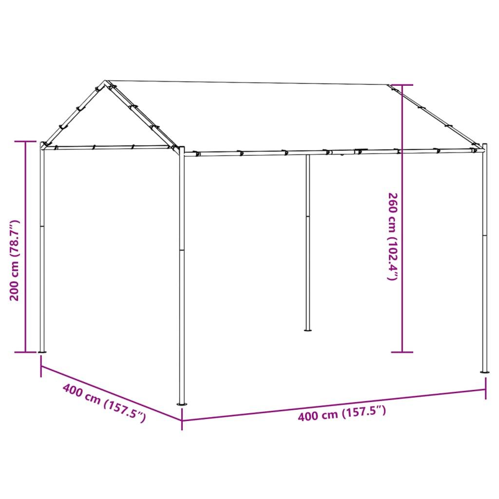 VidaXL Tente à auvent acier  