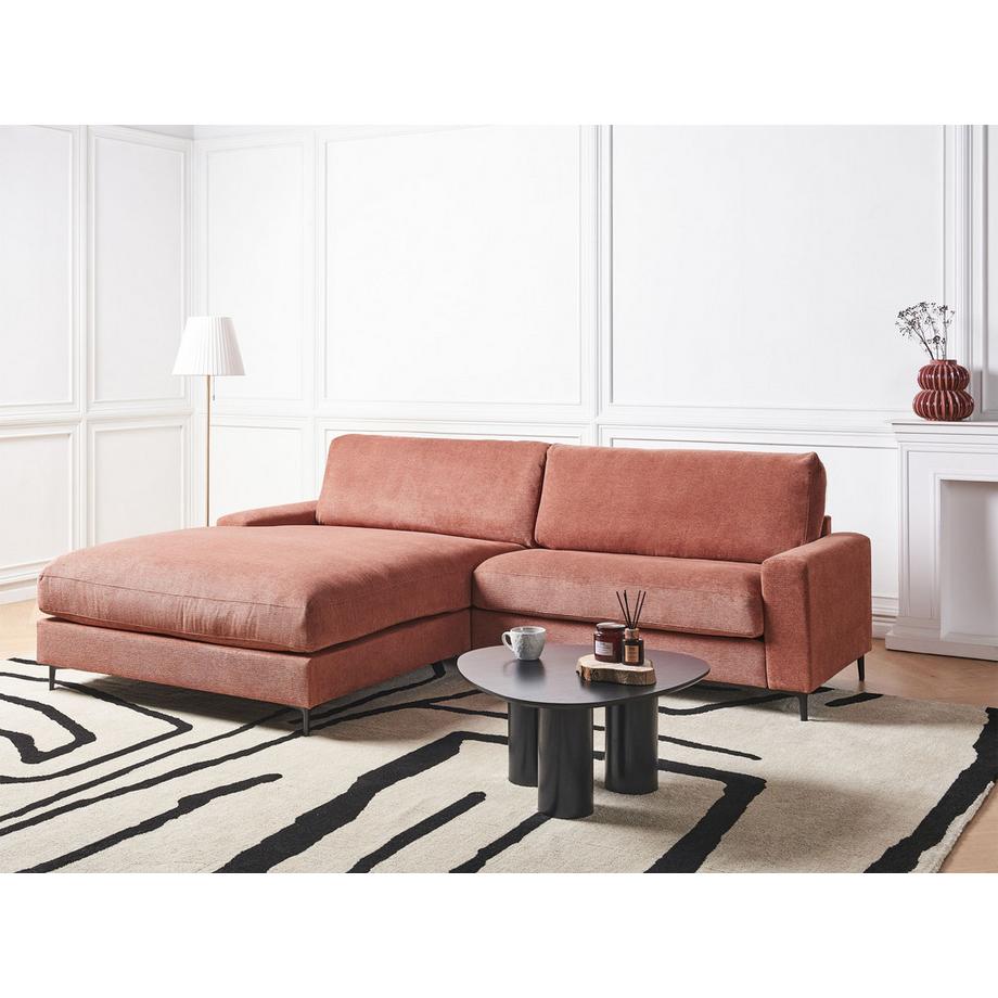 Beliani Canapé d'angle côté droit en Tissu Minimaliste MALOY  