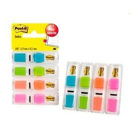Post-It POST-IT Index Tabs Clear 43.2x11.9mm 683-4ABX 4-farbig/4x35 Tabs  