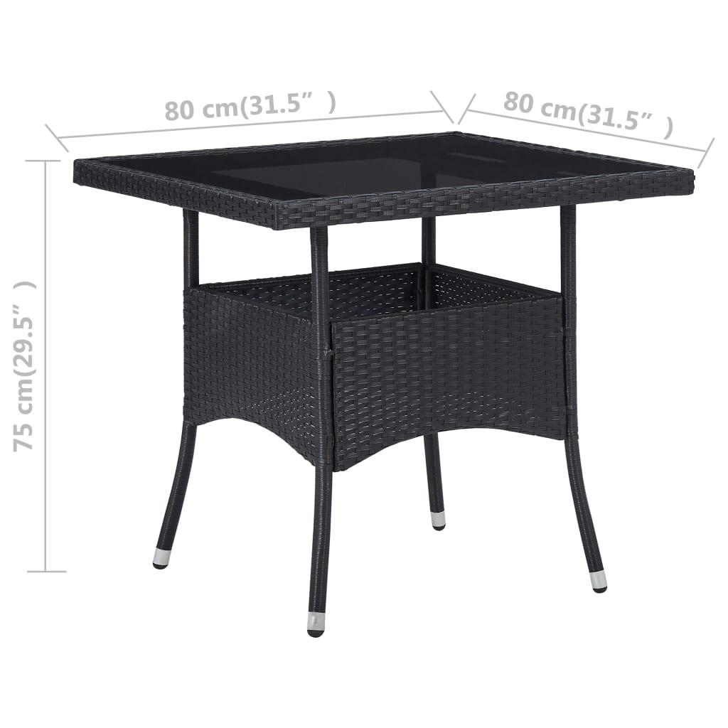 VidaXL Table à manger rotin synthétique  