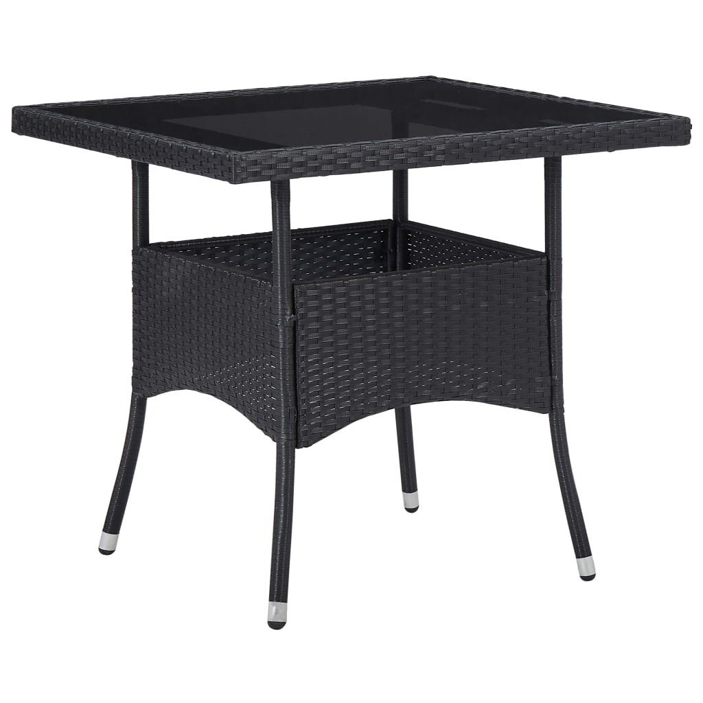 VidaXL Table à manger rotin synthétique  