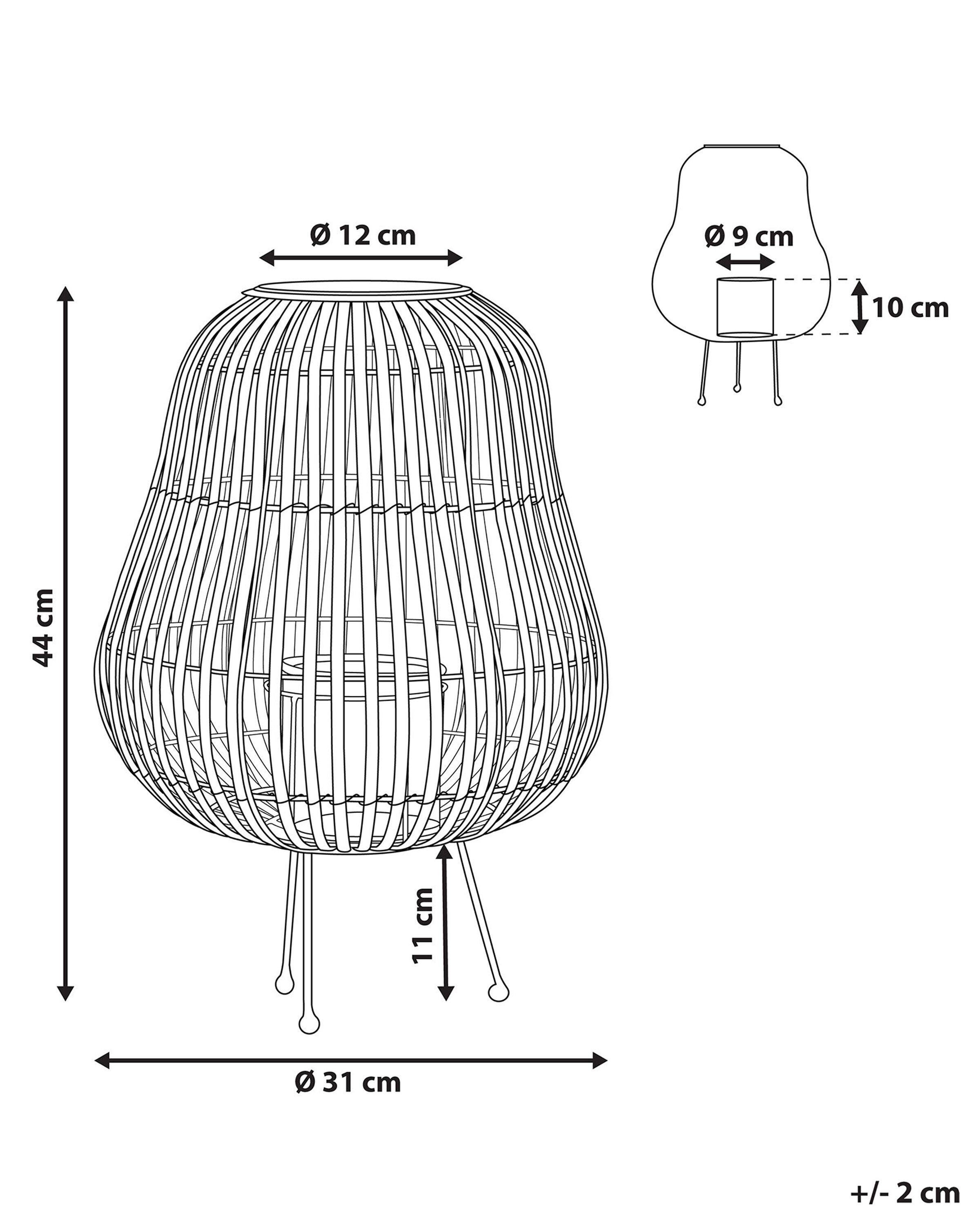 Beliani  Lanterne en Bois de saule Scandinave BERKNER 