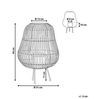 Beliani  Lanterne en Bois de saule Scandinave BERKNER 