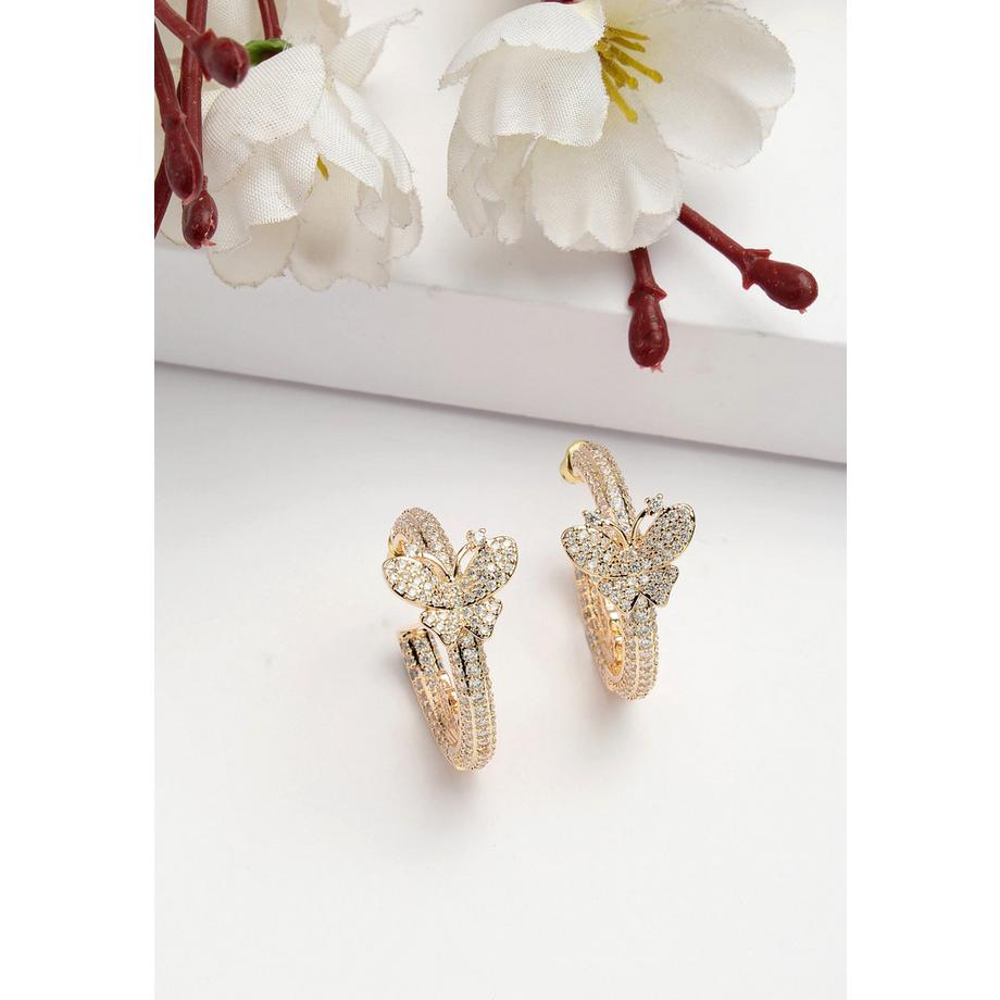 AVANT-GARDE PARIS  Diva Kollektion Zarte Schmetterling-Zirkonia-Creolen 