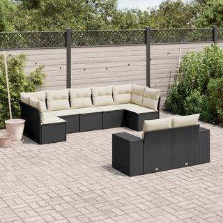 VidaXL set divano da giardino Polirattan  