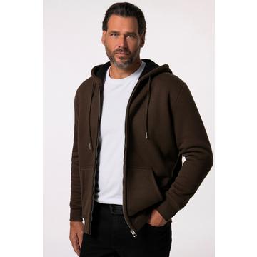 Hoodiejacke, Outdoor, Sweatjacke, Kapuze, Teddyfutter, Zipper