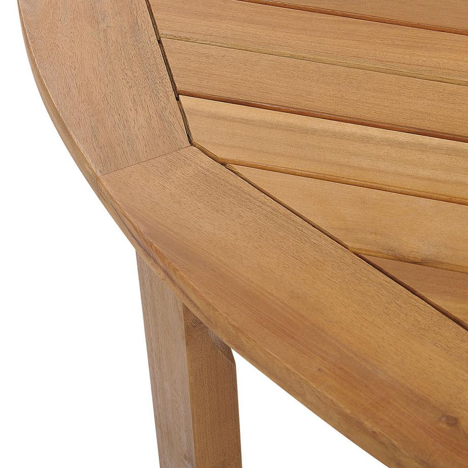 Beliani Gartentisch Set mit Schirm aus Akazienholz  TOLVE  