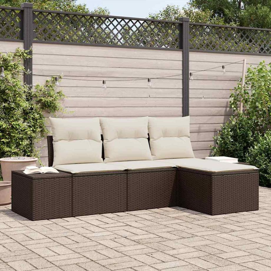 VidaXL Ensemble de canapé de jardin poly rattan  