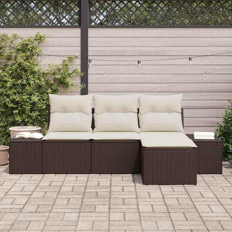 VidaXL Ensemble de canapé de jardin poly rattan  