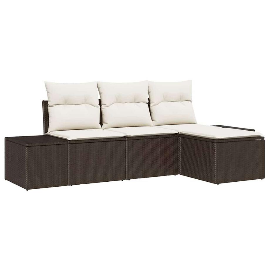 Ensemble de canapé de jardin poly rattan