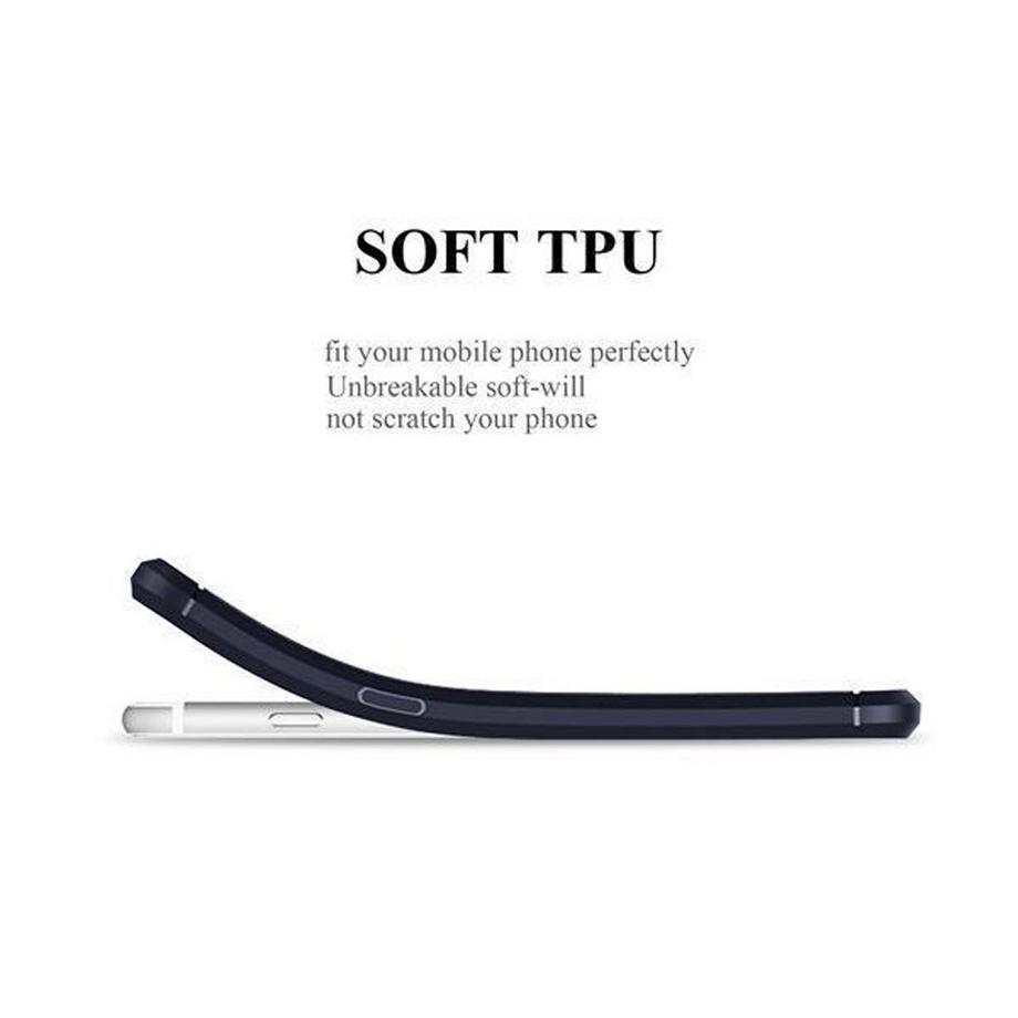 Cadorabo  Hülle für Apple iPhone 7  7S  8 TPU Silikon Edelstahl-Karbonfaser Optik 