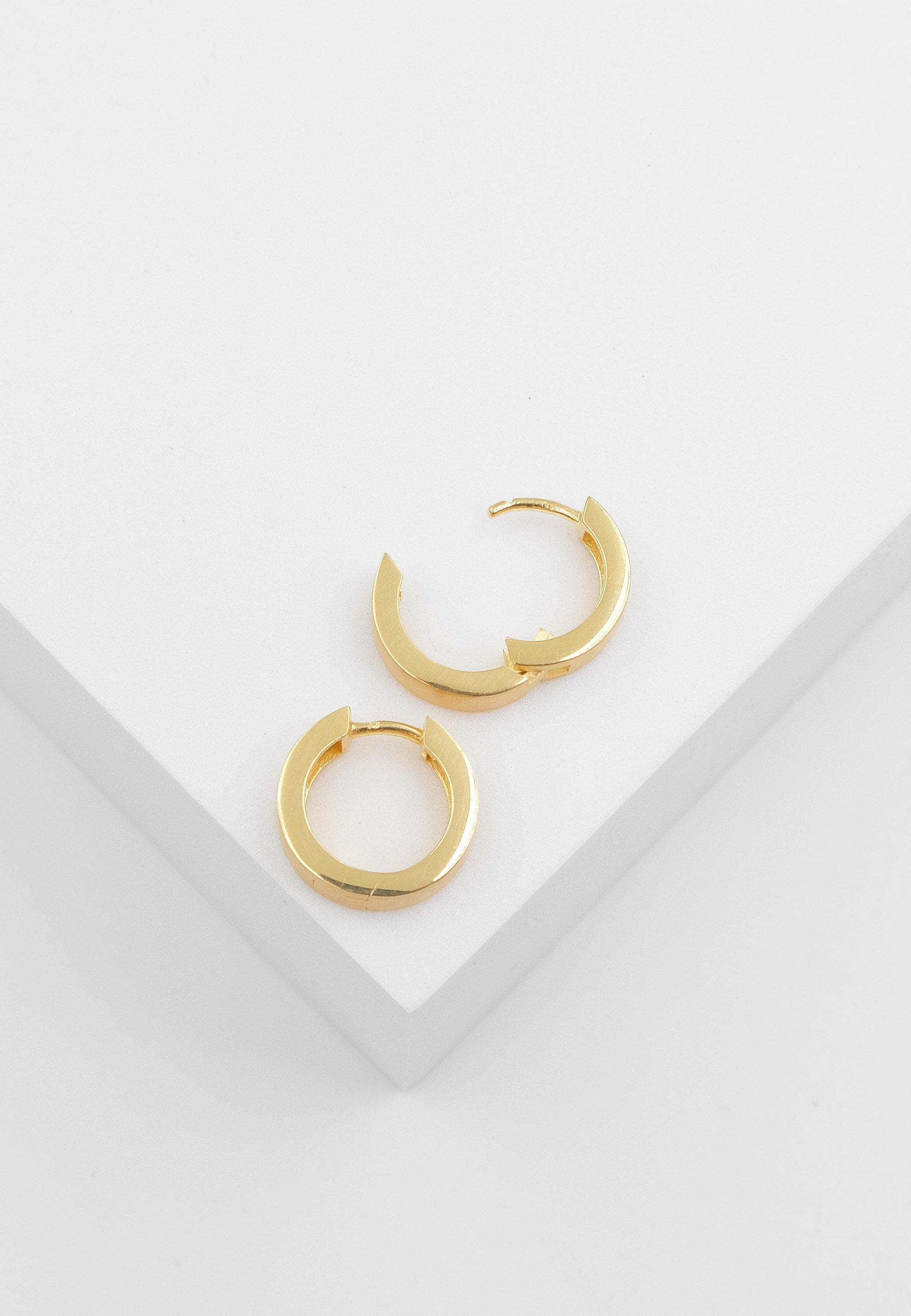 MUAU Schmuck  Creolen Gelbgold 750, 14mm 