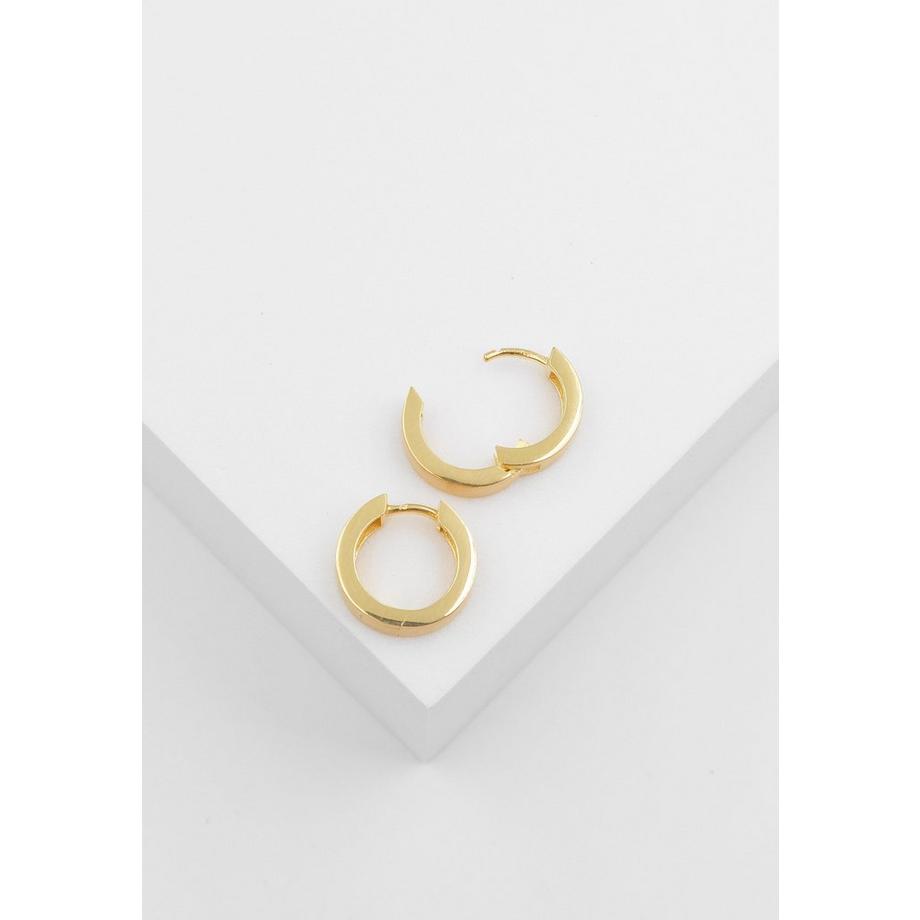 MUAU Schmuck  Creolen Gelbgold 750, 14mm 