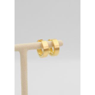 MUAU Schmuck  Creolen Gelbgold 750, 14mm 