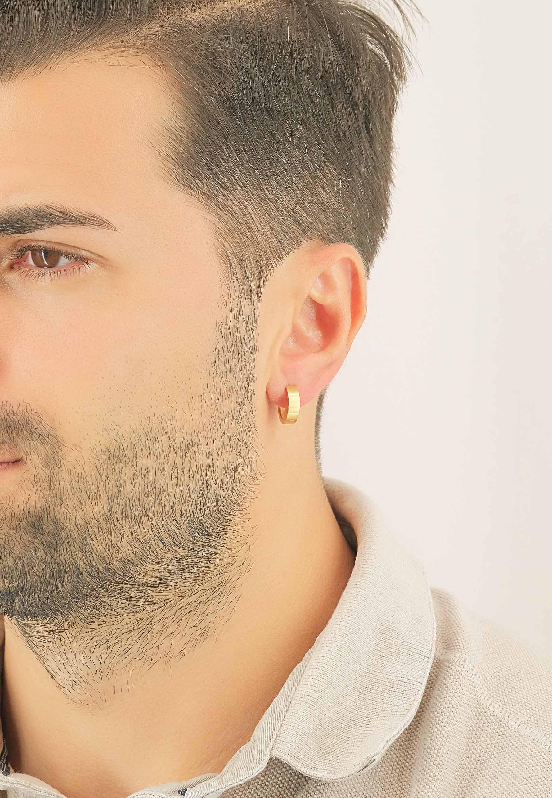 MUAU Schmuck  Creolen Gelbgold 750, 14mm 