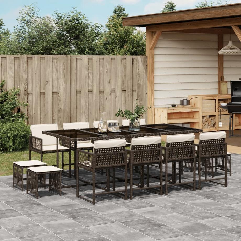VidaXL set da pranzo da giardino Polirattan  