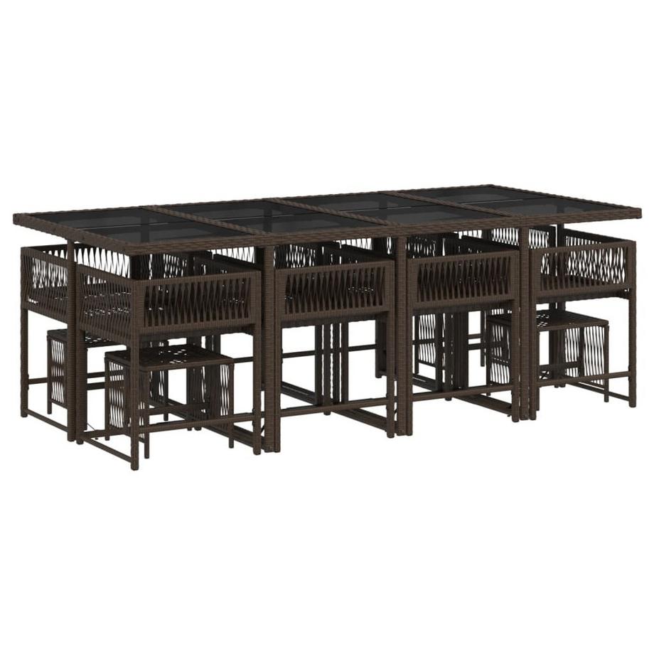 VidaXL set da pranzo da giardino Polirattan  