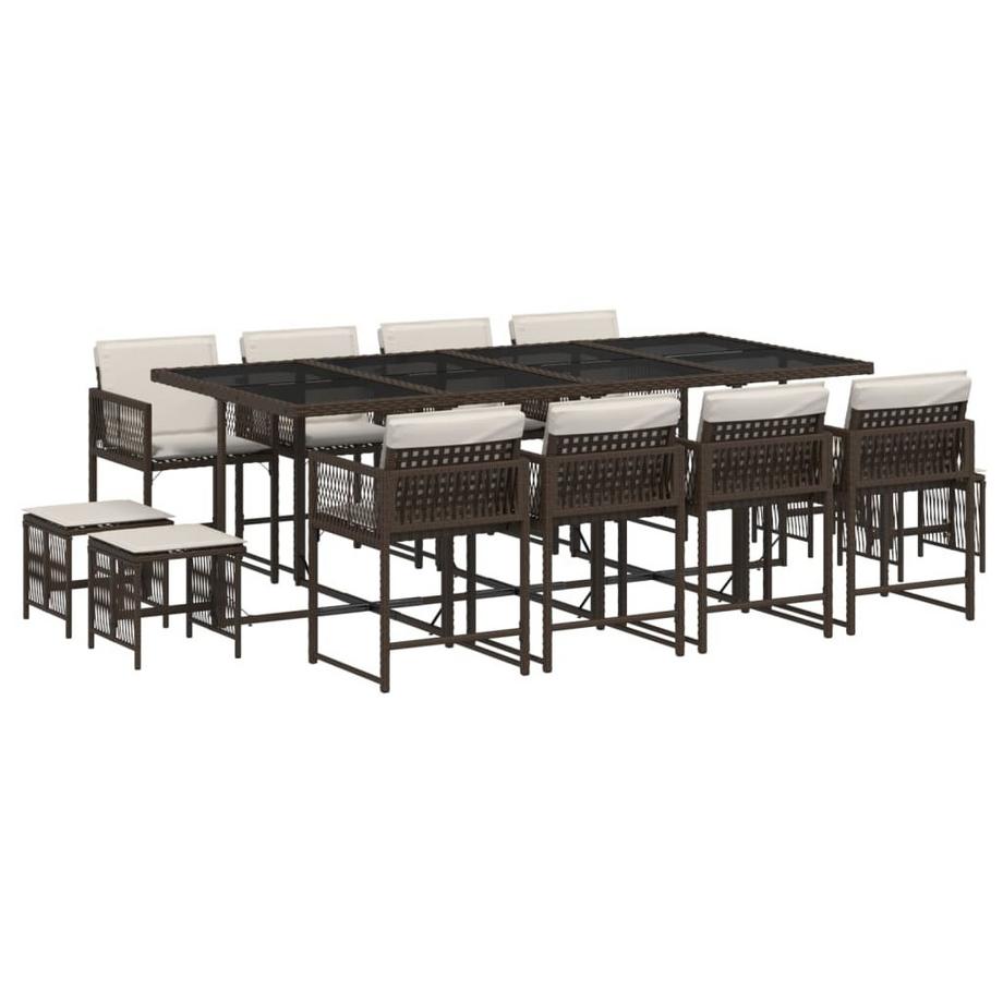 set da pranzo da giardino Polirattan