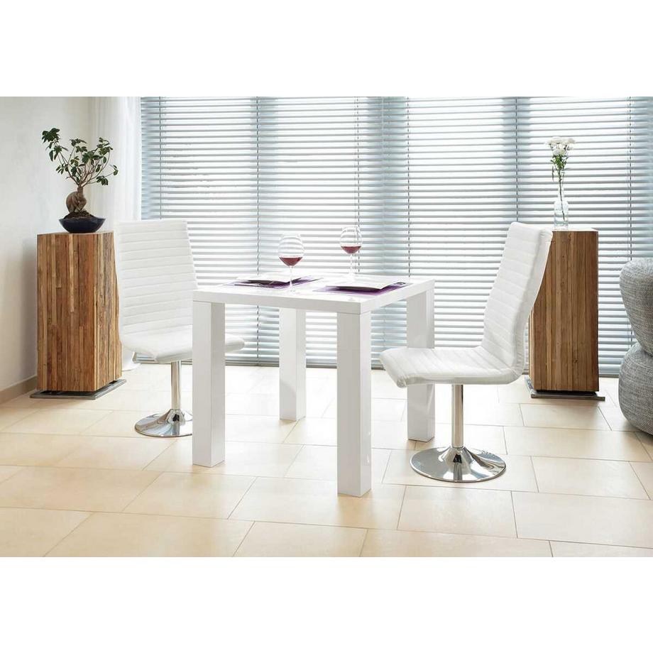 mutoni Esstisch hochglanz 80x80 weiss  