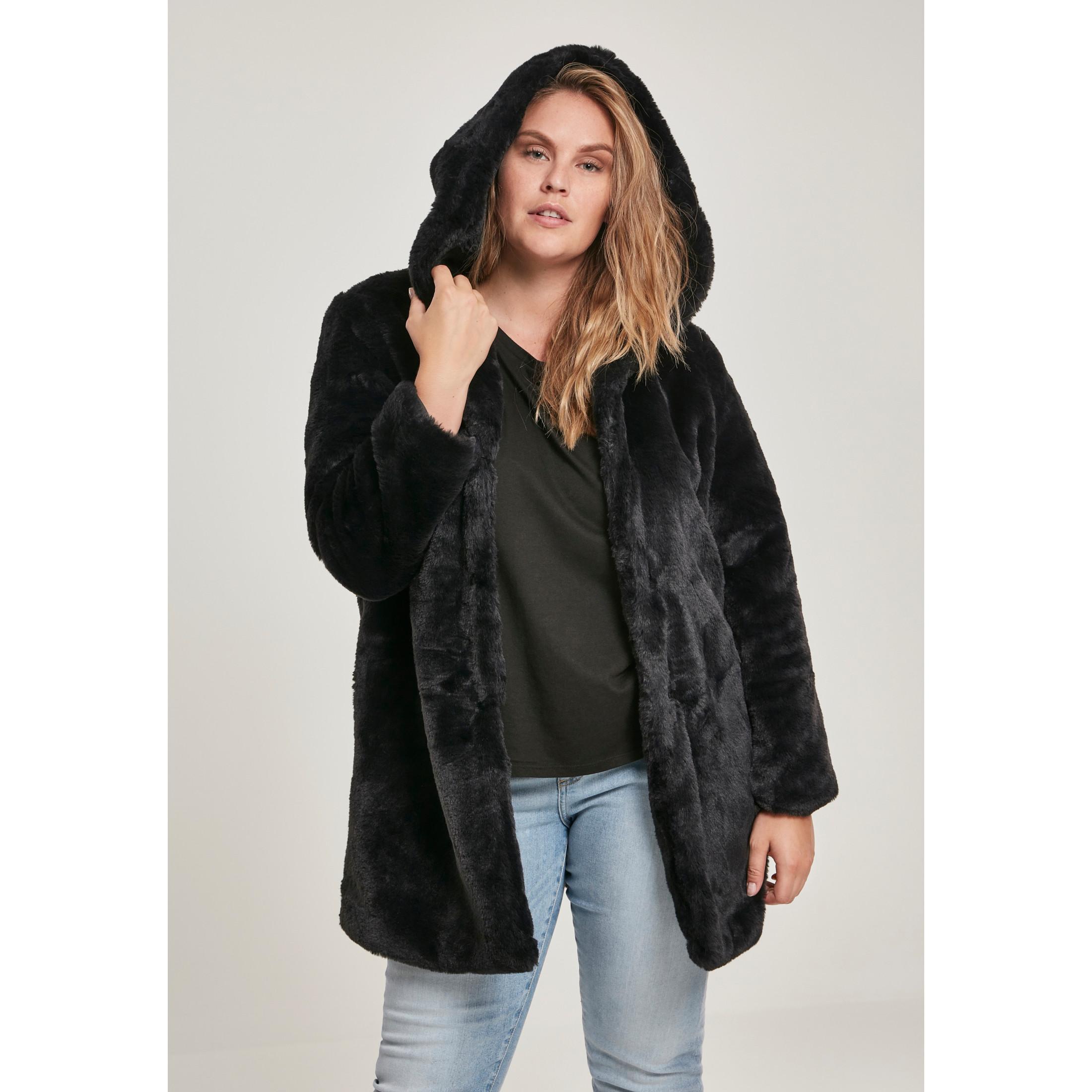 URBAN CLASSICS Cappotto Teddy con Cappuccio  