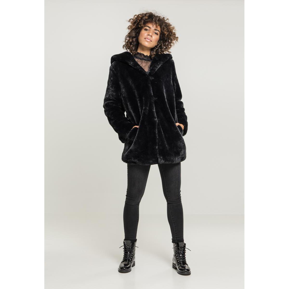 URBAN CLASSICS Cappotto Teddy con Cappuccio  