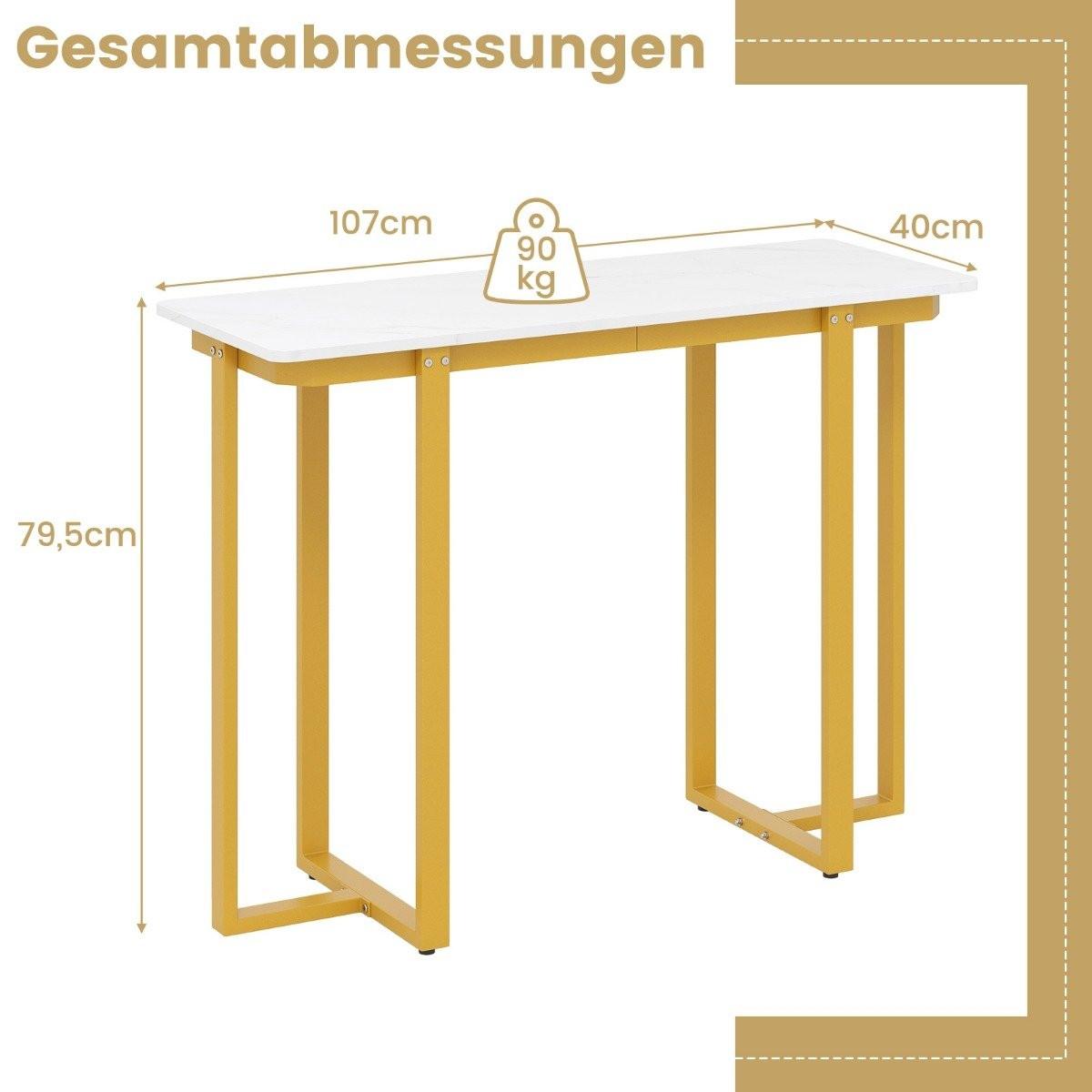 Northix Konsolentisch in Marmoroptik  