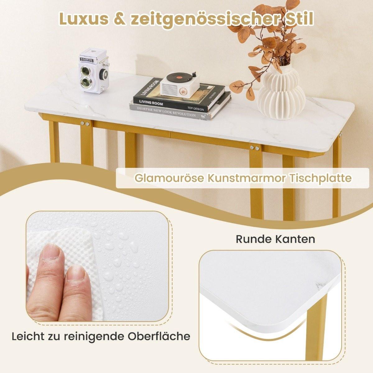 Northix Konsolentisch in Marmoroptik  