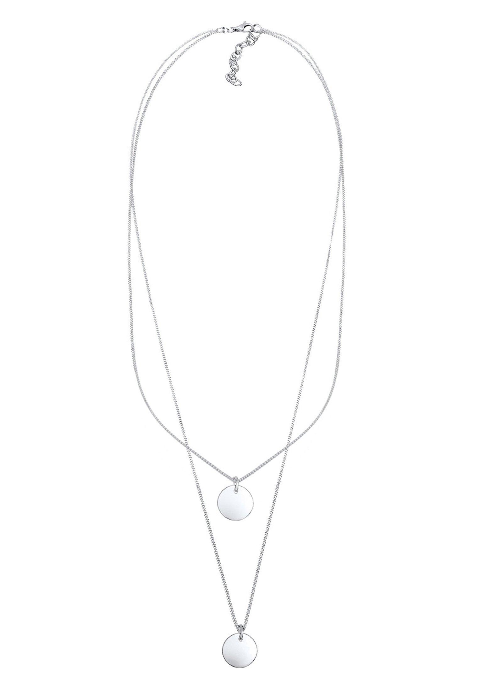 Elli  Halskette Layer Plättchen Anhänger 