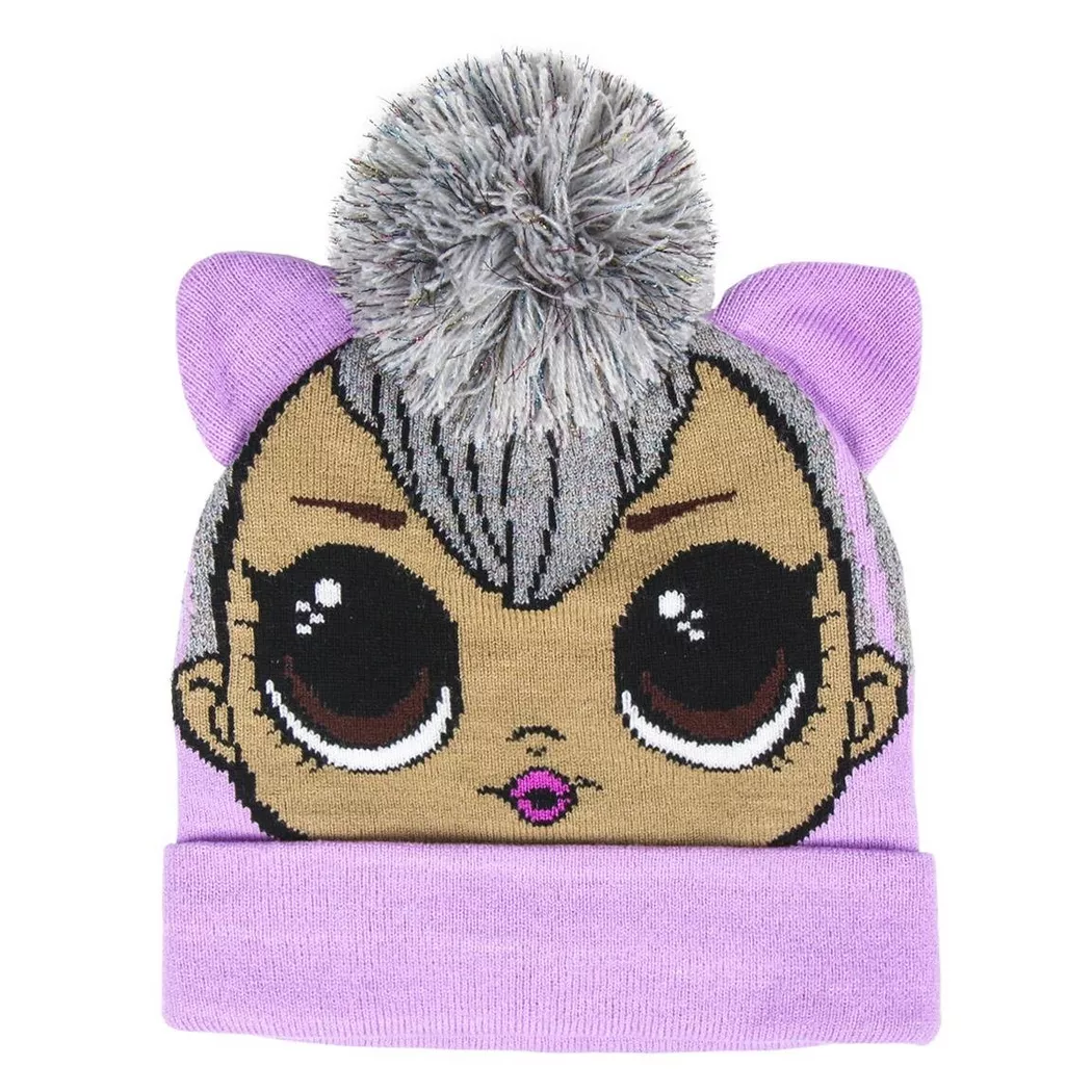 LOL Surprise - Wintermütze Punk Boi mit Bommel, One Size, Violetto