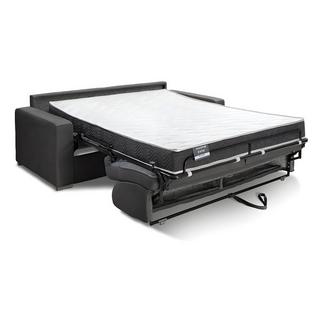 LINEA SOFA Schlafsofa mit Matratze 3-Sitzer Stoff - Anthrazit - Liegefläche: 140 cm - Matratzenhöhe: 18 cm mit Memory Schaum - CALITO  