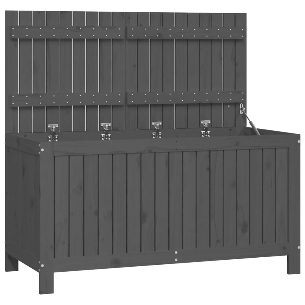 Salon de jardin Vidaxl gris bois massif