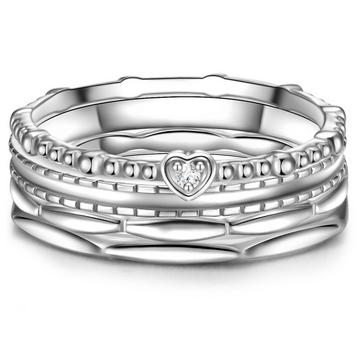 Femme Bague en argent Coeur