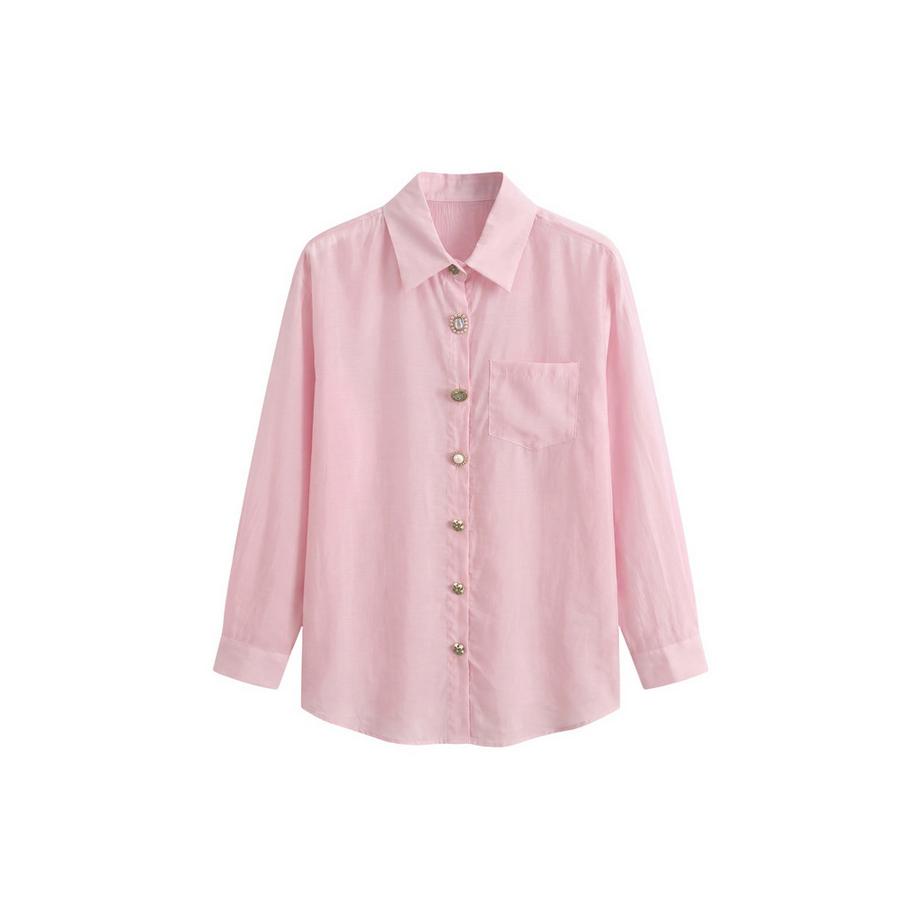 Chiara Ferretti Blouse à manches longues avec boutons décoratifs  
